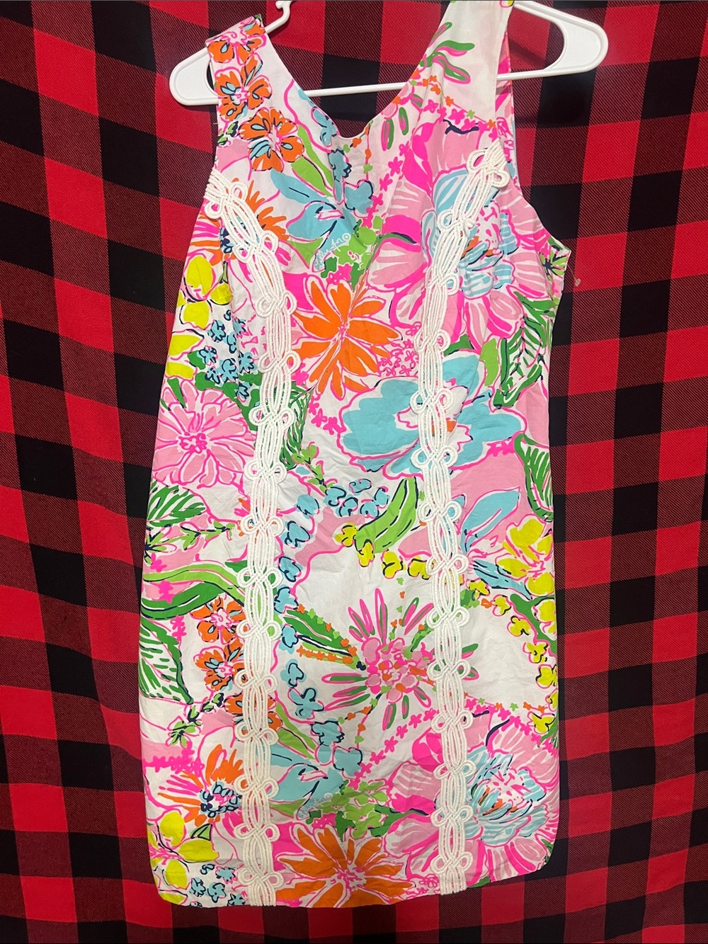 Lilly Pulitzer Multicolor Floral Sundress with Crochet Accent